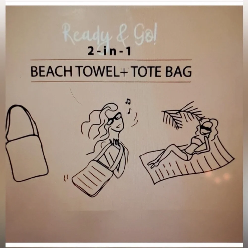 New Ruggine 2-in-1 Convertible American Flag Shoulder Bag-Beach Towel